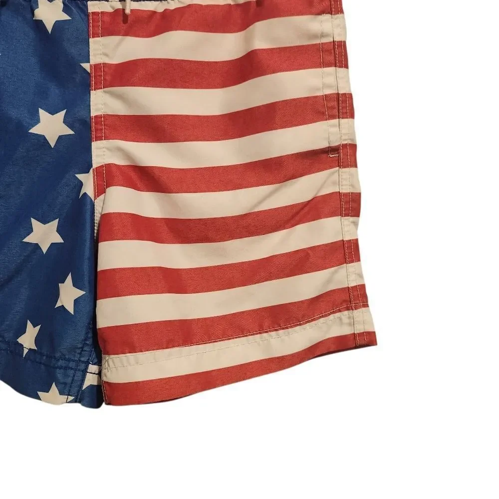 Hanna Andersson American Flag Swim Shorts Size 5